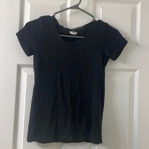 Black B neck t shirt